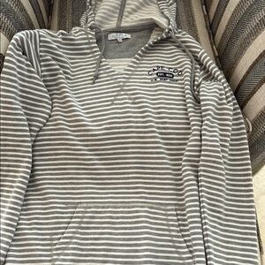 Gray Striped Womens Hoodie/Sweatshirt